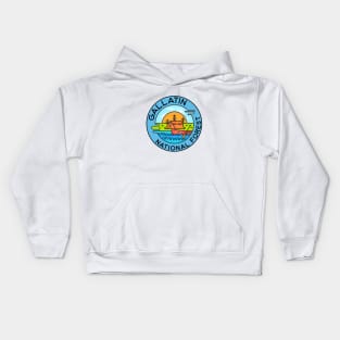 Gallatin National Forest Montana Camping Canoe Kids Hoodie